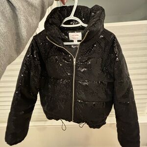 Sequin bomber jacket